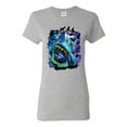thumbnail image 1 of Great White Shark Species in Ocean | Womens Fishing Graphic T-Shirt, Heather Grey, Medium, 1 of 3
