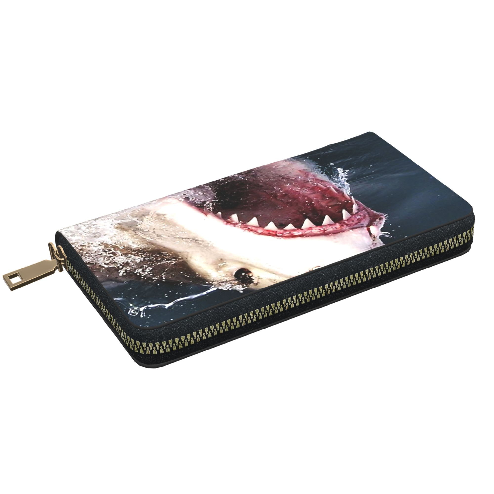 Great White Shark d Shark For Women Leather Zip Phone Clutch Pu Clutch ...
