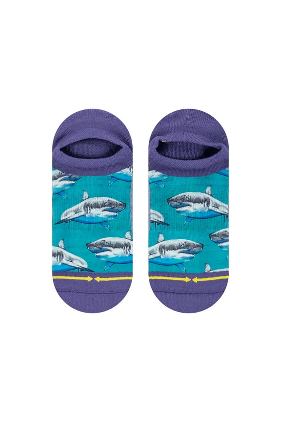 Great White Sharks No Show Socks With Art By Taylor Reinhold