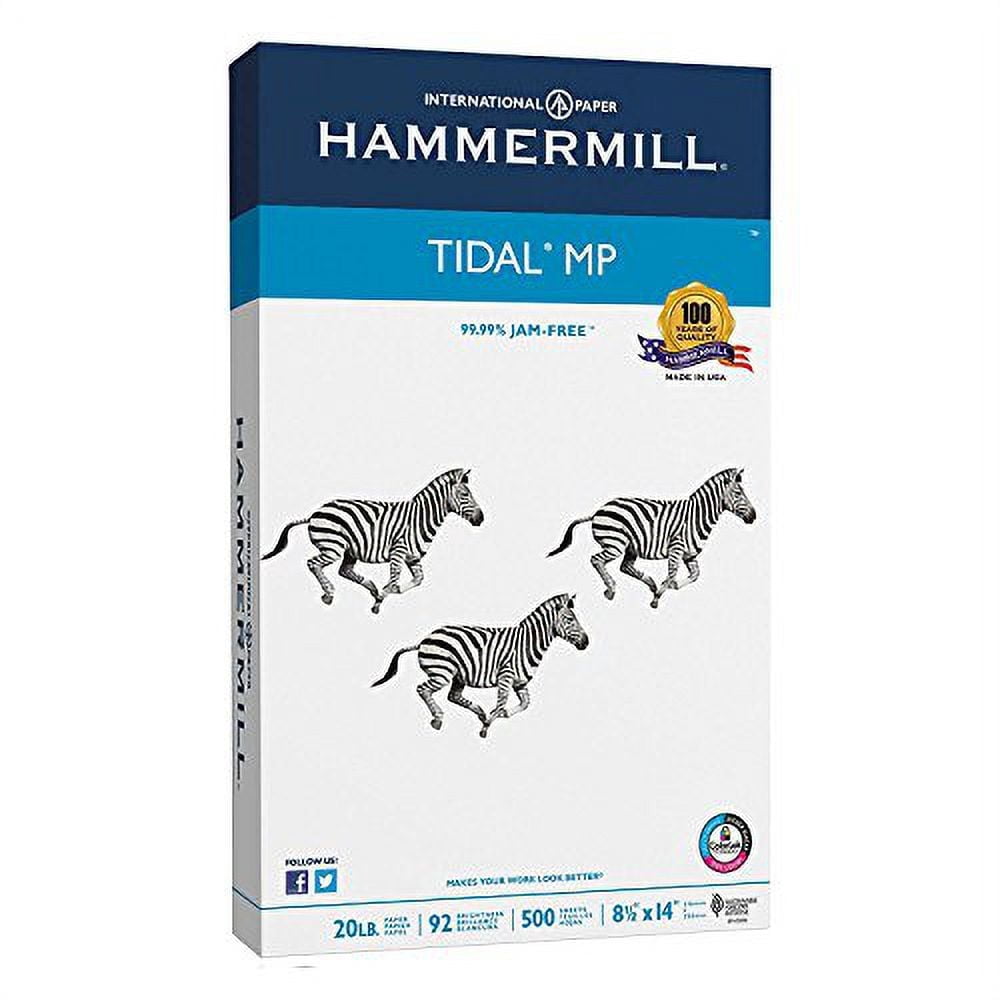 Great White Tidal Mp Paper, White, 8-1/2 X 14, 20-Lb., 500 Sheets Per Ream (HAM162016) (6)