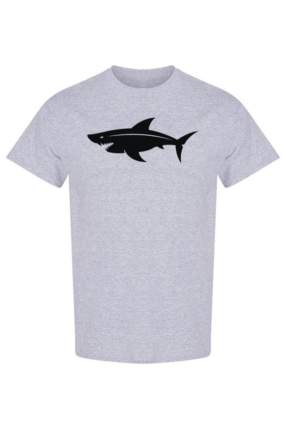 Great Wild Shark Silhouette T-Shirt Men -Image by Shutterstock, Male Large