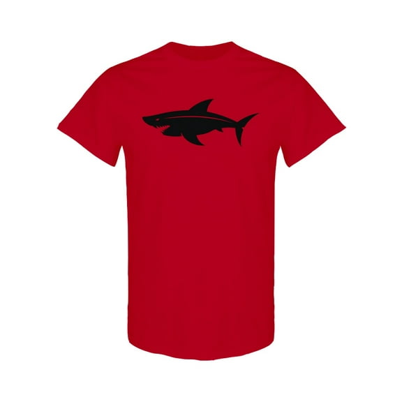 Great Wild Shark Silhouette T-Shirt Men -Image by Shutterstock, Male Medium