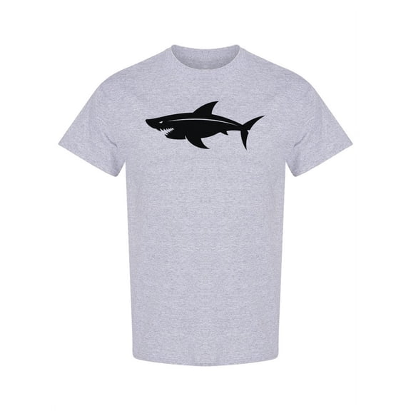 Great Wild Shark Silhouette T-Shirt Men -Image by Shutterstock, Male XX-Large