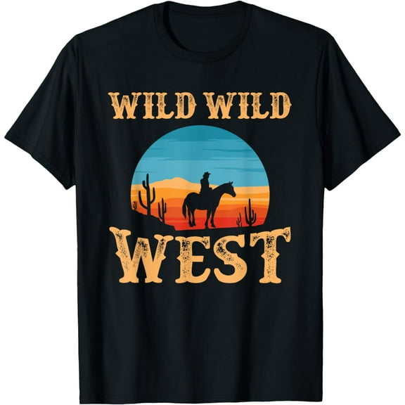 Great Wild Wild West Cowboy Design Western Country Fan T-Shirt