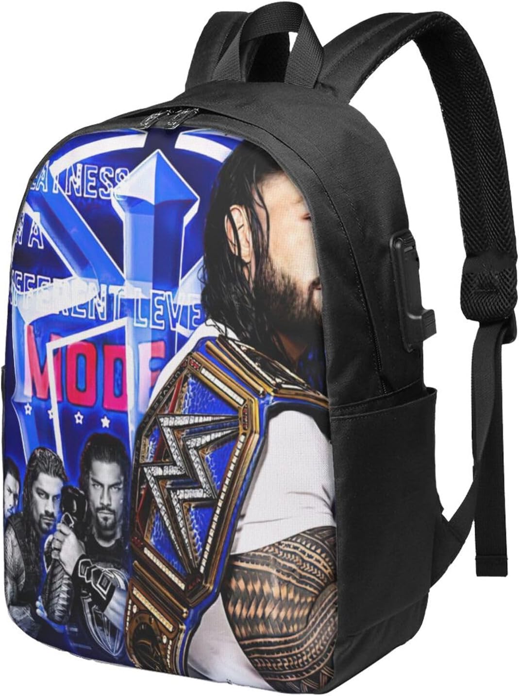 Great Wrestler Roman Reigns Laptop Backpack With Usb Charging Port