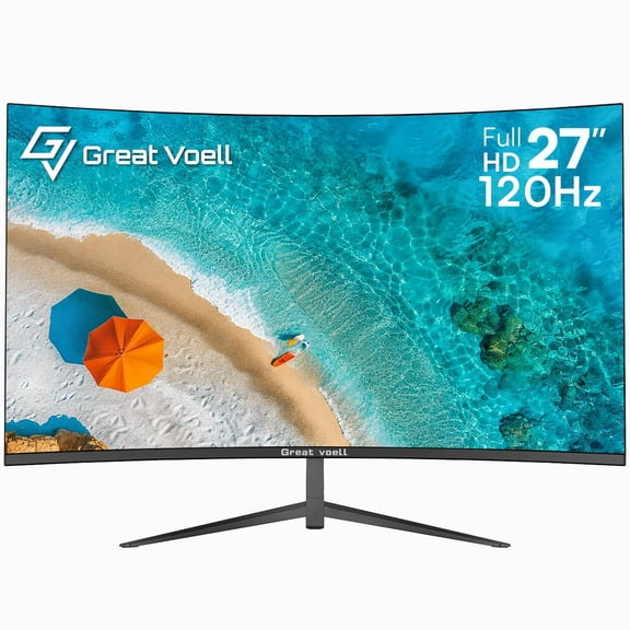 Greatvoell 27 Inch 240Hz 1500R Curved Gaming Monitor, FHD 1080p Fast VA 1ms, NVIDIA G-Sync AMD FreeSync Compatible, HDR sRGB, HDMI DP VESA Mount Display