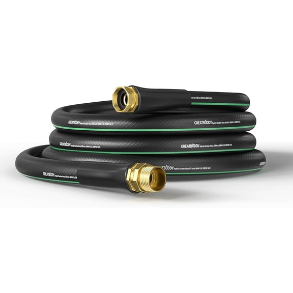 GreatBuddy 25 ft Garden Hose 5/8", Less Kink Heavy Duty Water Hose, Durable & Flexible Hose for Outdoor, Lawn, Car Washing, Pet Bathing and Household