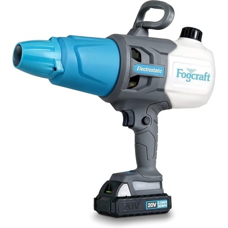GreatCircle USA gut063 FogCraft Electrostatic Sprayer Fogger Machine Disinfectant Electric 20V Li-Ion 45oz Capacity Handheld Cordless Mist Duster Blower ULV Adjustable Particle Size 0-50Mm-(brand new)