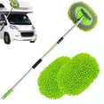 thumbnail image 1 of GreatCool 62" Car Wash Brush Kit Mitt Mop Sponge with Long Handle Chenille Microfiber Car Cleaning Brush Kit Supplies Car Washing Mop Kit Car Care of Scratch-Free Replacement Head for Car RV Truck, 1 of 7
