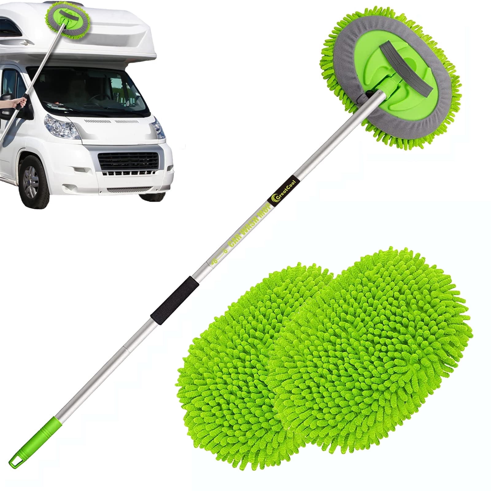 GreatCool 62 Car Wash Brush Kit Mitt Mop Sponge Long Handle Chenille Microfiber Car Cleaning Brush Kit Supplies Car Washing Mop Kit Car Care Scratch: A Straightforward Review