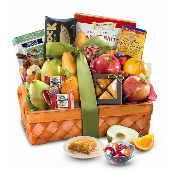 GreatFoods Kosher Fruit and Sweets Deluxe Gift Basket