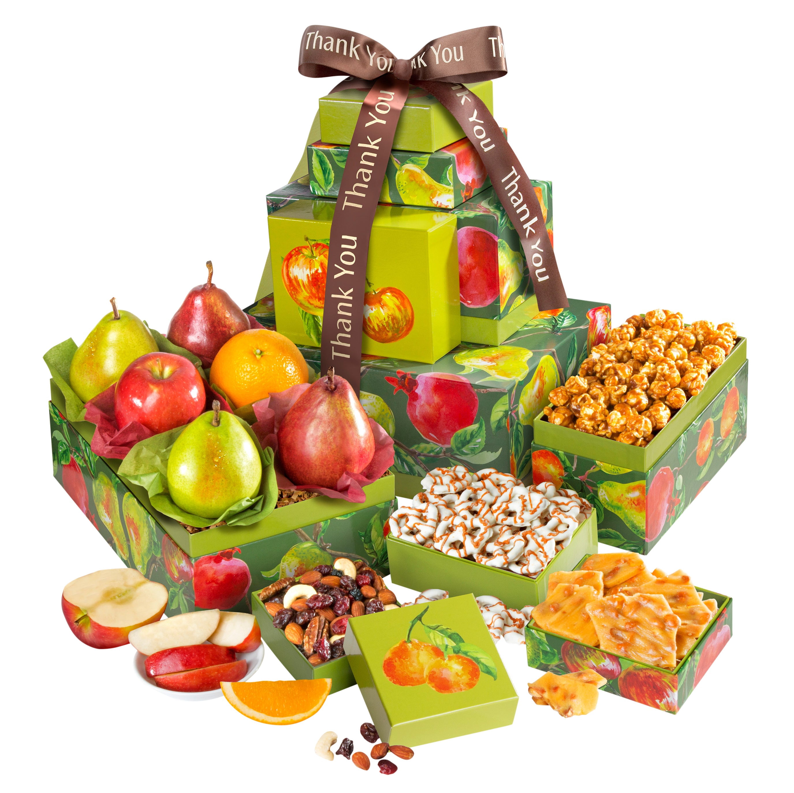 GreatFoods Sympathy With Love & Support Deluxe Fresh Fruit Tower condolence gift, gourmet food gift, sympathy gift