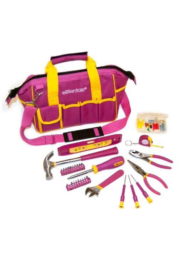 21043 32-Piece Essentials Around the House Tool Set in Pink Bag