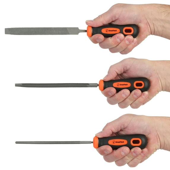 GreatNeck 4 Piece File Set, Chrome Alloy Steel