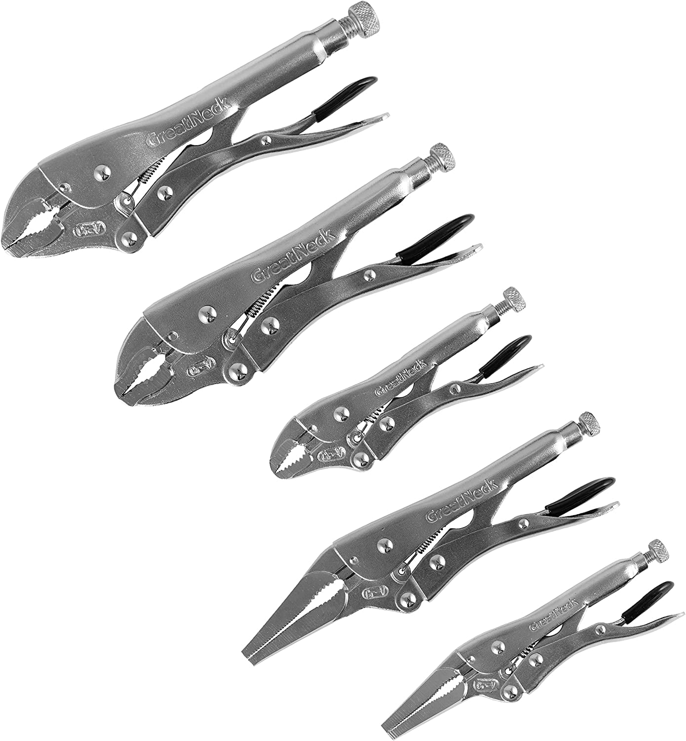 GreatNeck 74230 5 Piece Locking Plier Set