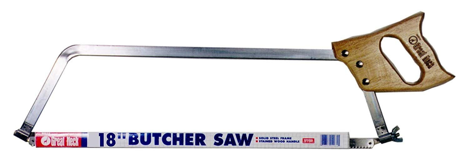 GreatNeck BUS18 18 Inch Butcher Saw, Hardwood Handle, High Carbon Steel ...