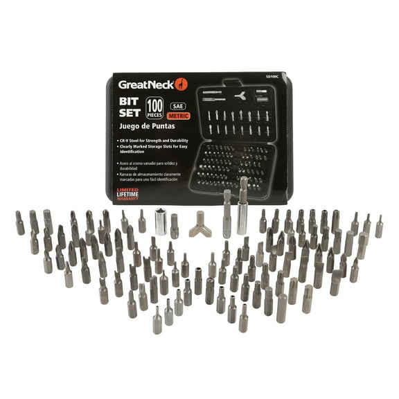 GreatNeck Bit Set with Case, 100 Bits