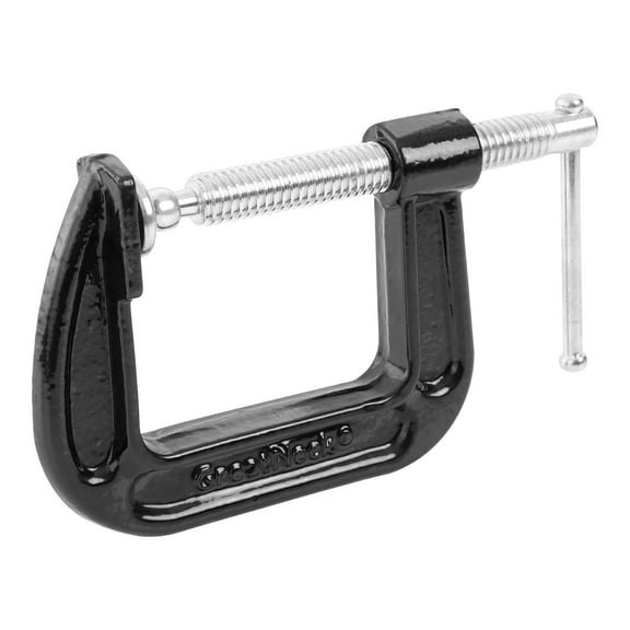 GreatNeck Cast Iron C-Clamp, Black, 2.5 inch