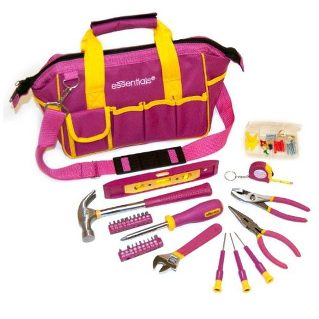 GreatNeck Essentials 32-Piece Tool Set, Pink