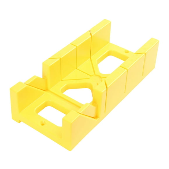 GreatNeck Plastic Mitre Box, Yellow, 12 inch