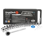 GreatNeck Ratchet and Socket Set, 1/4" & 3/8" Drive, 40 Pieces