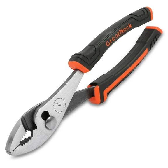 GreatNeck Slip Joint Pliers, Steel, 8 inch