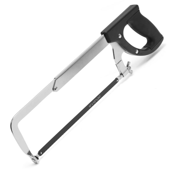 GreatNeck Solid Steel Adjustable Frame Hacksaw, Inlcudes One Blade, 12 inch