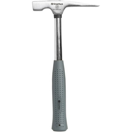 GreatNeck Steel Brick Hammer with Oversized, Slip-Resistant Hatchet Handle, 20 oz