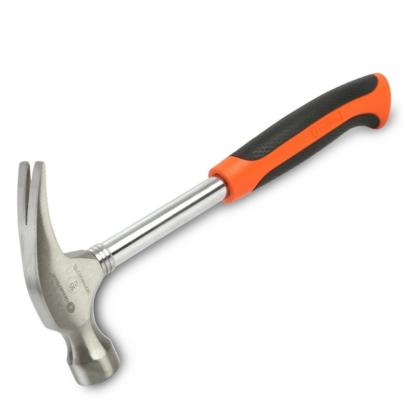 GreatNeck Straight Claw Steel Hammer with Oversized Slip-Risistant Handle, 16 oz