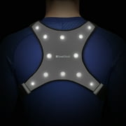 GreatShield Sport LED Running Vest - GLO Waterproof, 3 Way LED Lighting Outdoor Safety Vest for Biking, Hiking, Jogging with Pockets for iPhone 14/13 mini/Plus/Pro/Pro Max,Galaxy S10+/S10 5G/S10e/Fold