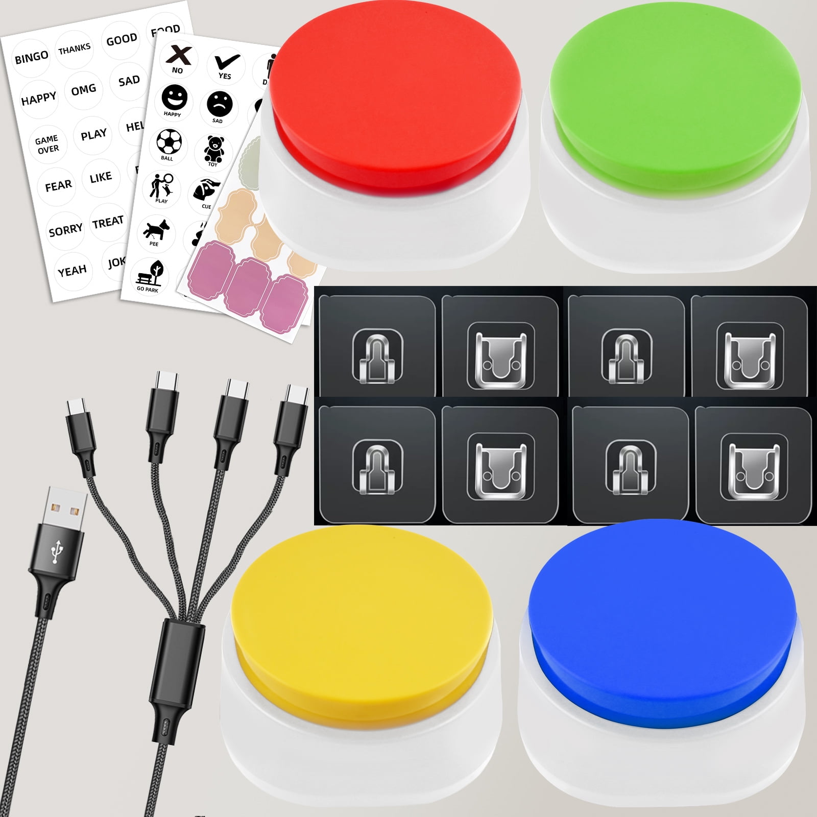 GreatStyler Rechargeable Dog Buttons for Communication Voice Recording