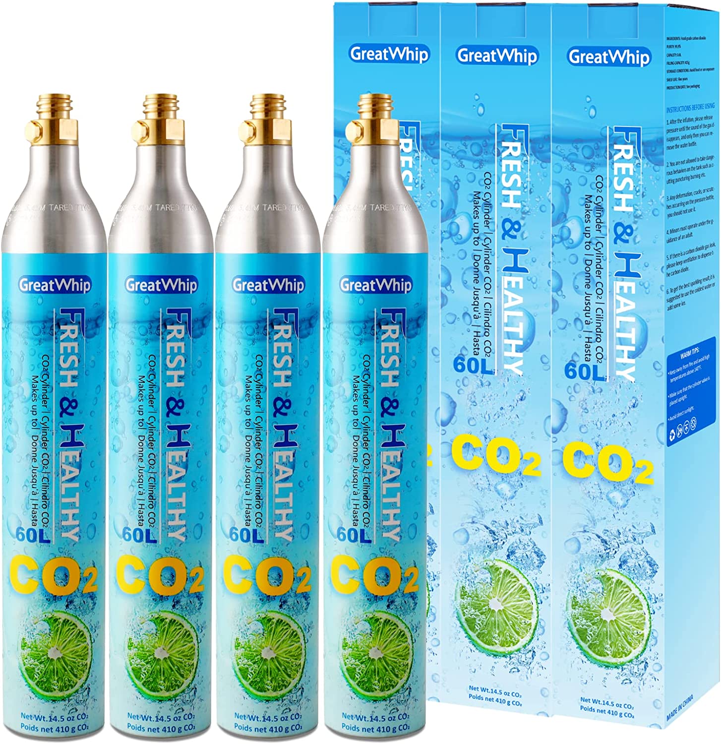 Sodastream 60L Co2 Exchange Carbonator, Set of 2, Plus 15 Walmart Gift