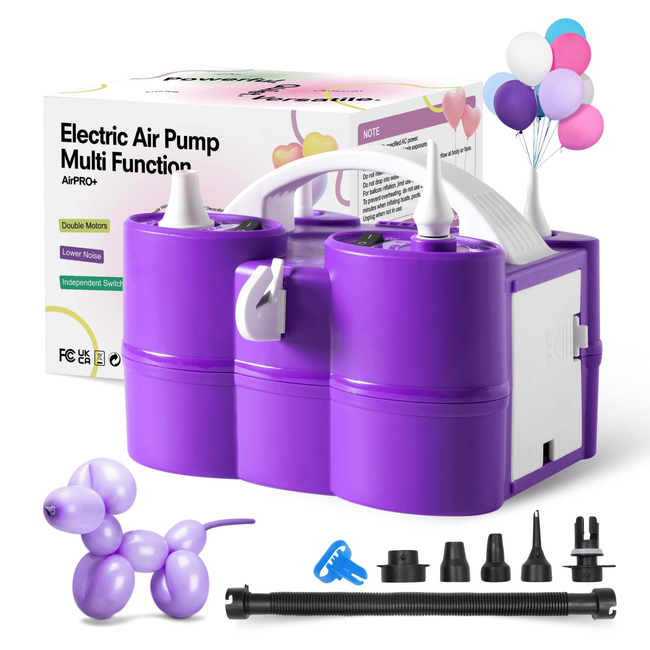 Multi Inflating Pump GreatWhip, Balloons Electric Air Pump, UL Certified, Fast Inflation ...