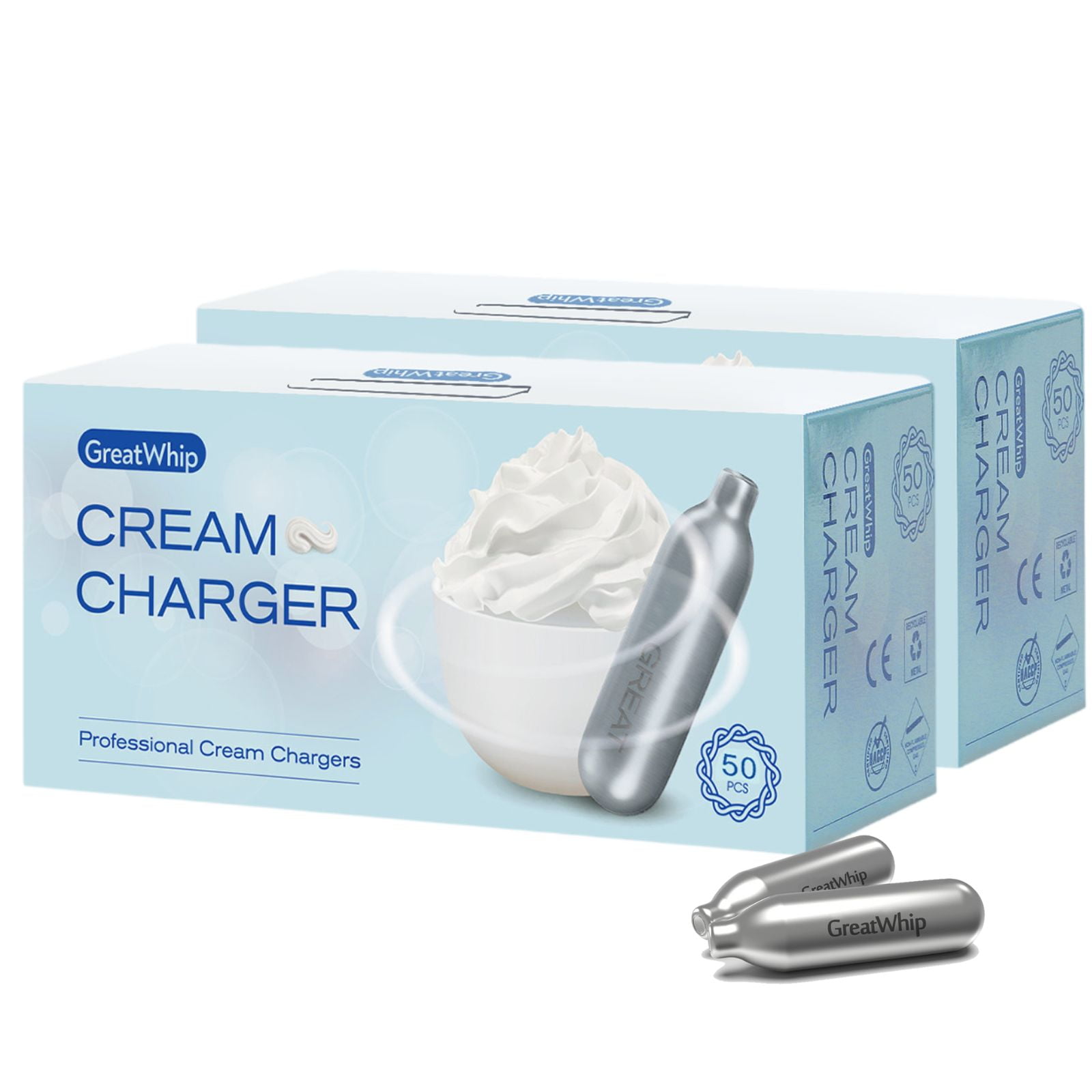 SupremeWhipMax Whipped Cream Chargers - Pure N2O Whipped Cream