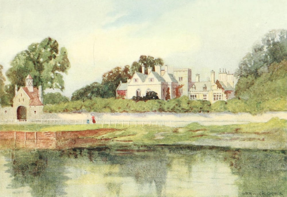Greater Abbeys of England 1908 Beaulieu Abbey Abbotts House Canvas Art - Warwick Goble (24 x 36)
