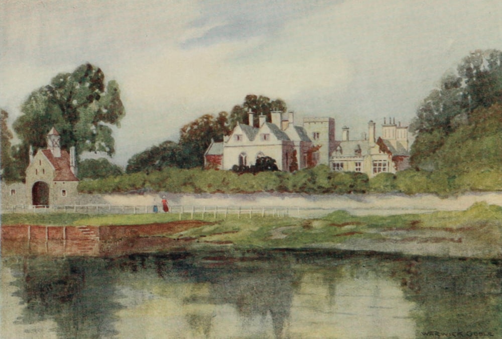 Greater Abbeys of England 1908 Beaulieu Abbotts house Canvas Art - Warwick Goble (18 x 24)