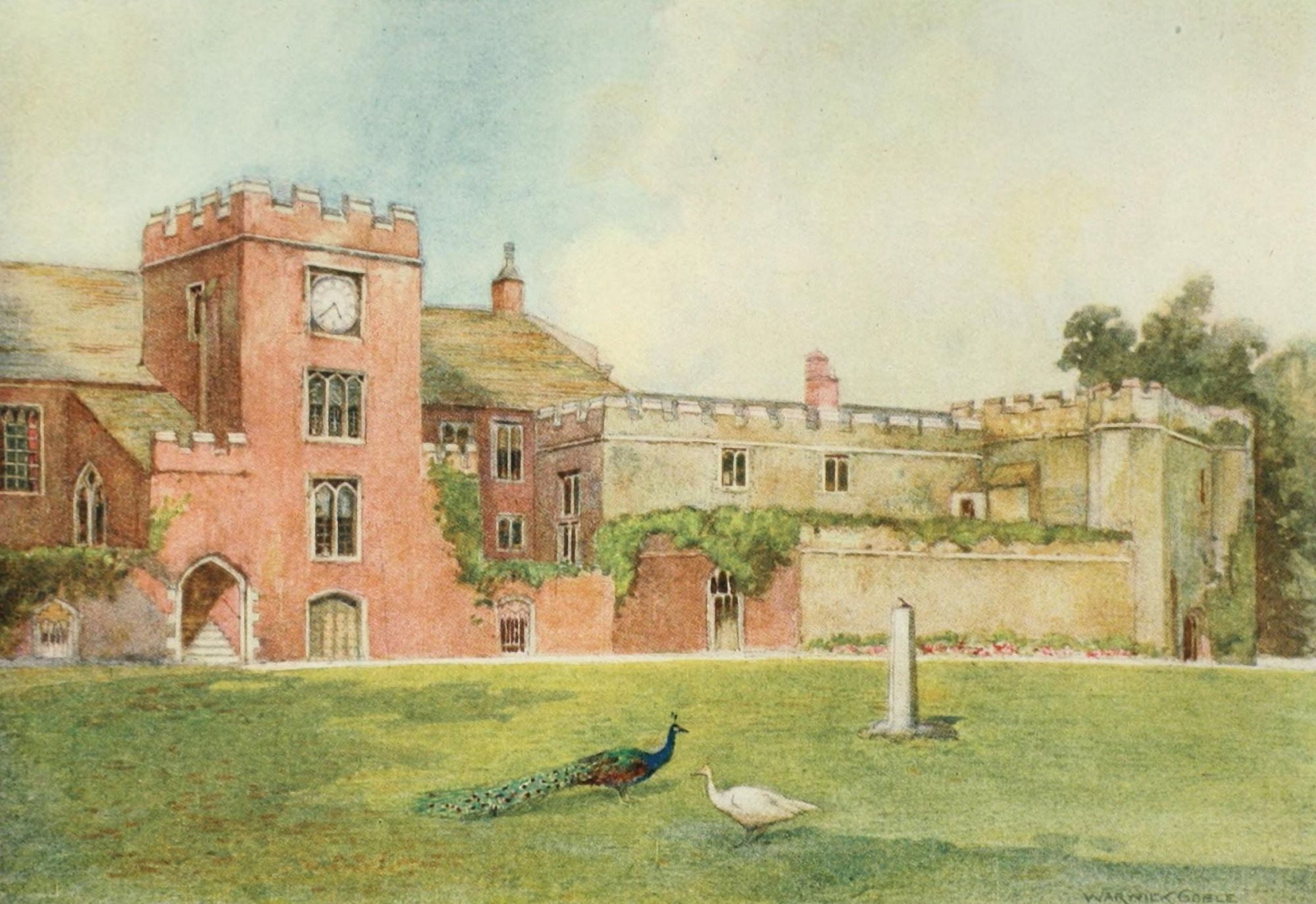 Greater Abbeys of England 1908 Torre Abbey Canvas Art - Warwick Goble (18 x 24)