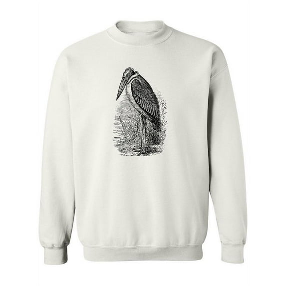 Greater Adjutant Sketch Sweatshirt Women -Image by Shutterstock, Female x-Large