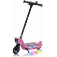 thumbnail image 1 of Greater Electric Scooter for Kids Ages 6-12, 12V Lightwetght Power E-Scooter Ride on with Rainbow LED Lights, 6.84 MPH Max Speed & 110LBS Capacity, Idea Gifts for Boys and Girls, Pink, 1 of 8