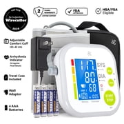 Greater Goods Blood Pressure Monitor Kit for Home Use - Upper Arm Cuff, Wall Adaptor, Large LCD Display
