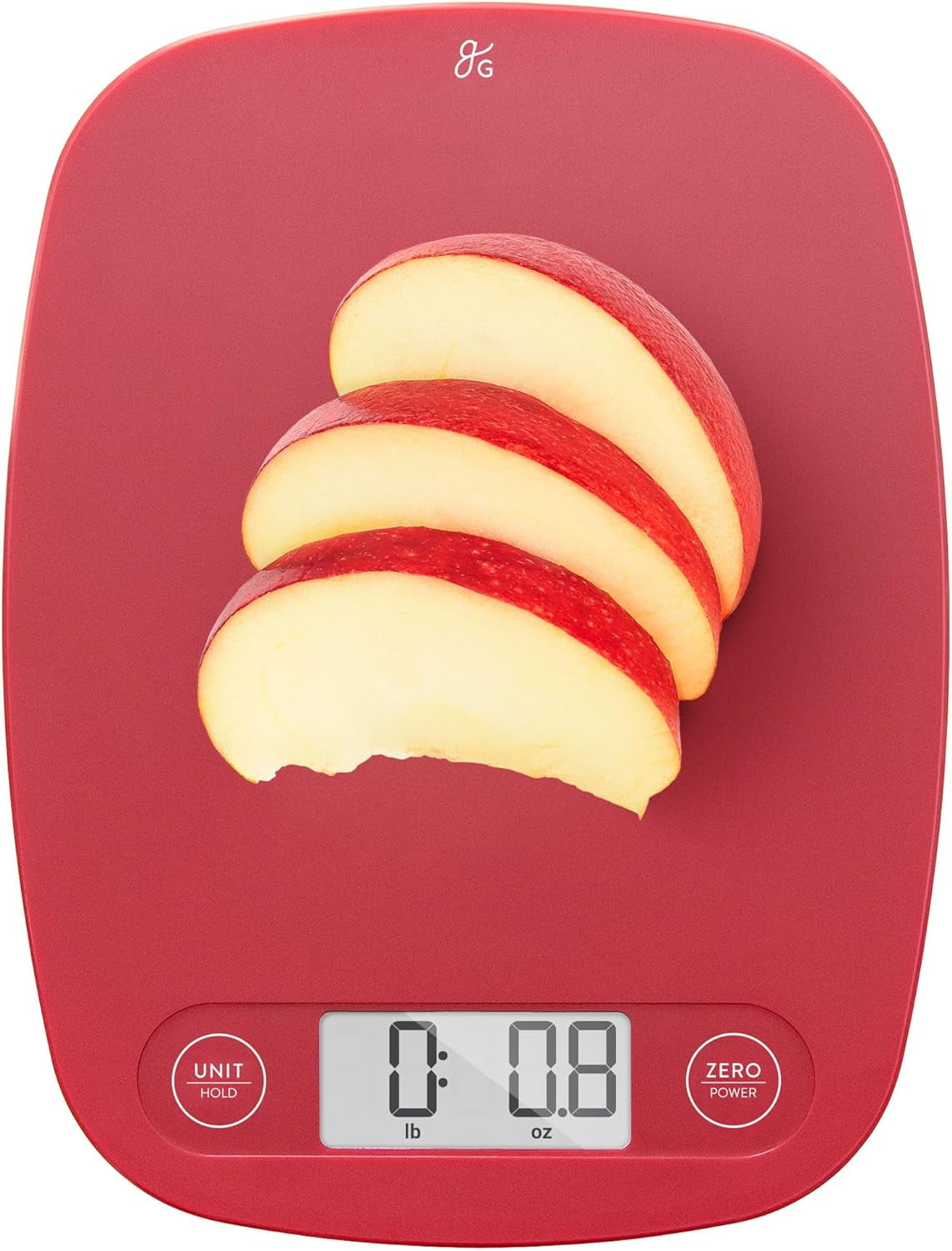 Greater Goods Digital Food Kitchen Scale (Cherry Red), Portion Helps Support The Charity Love146