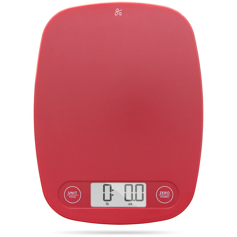Greater Goods Gray Food Scale - Digital Display Shows Weight in Grams,  Ounces, M