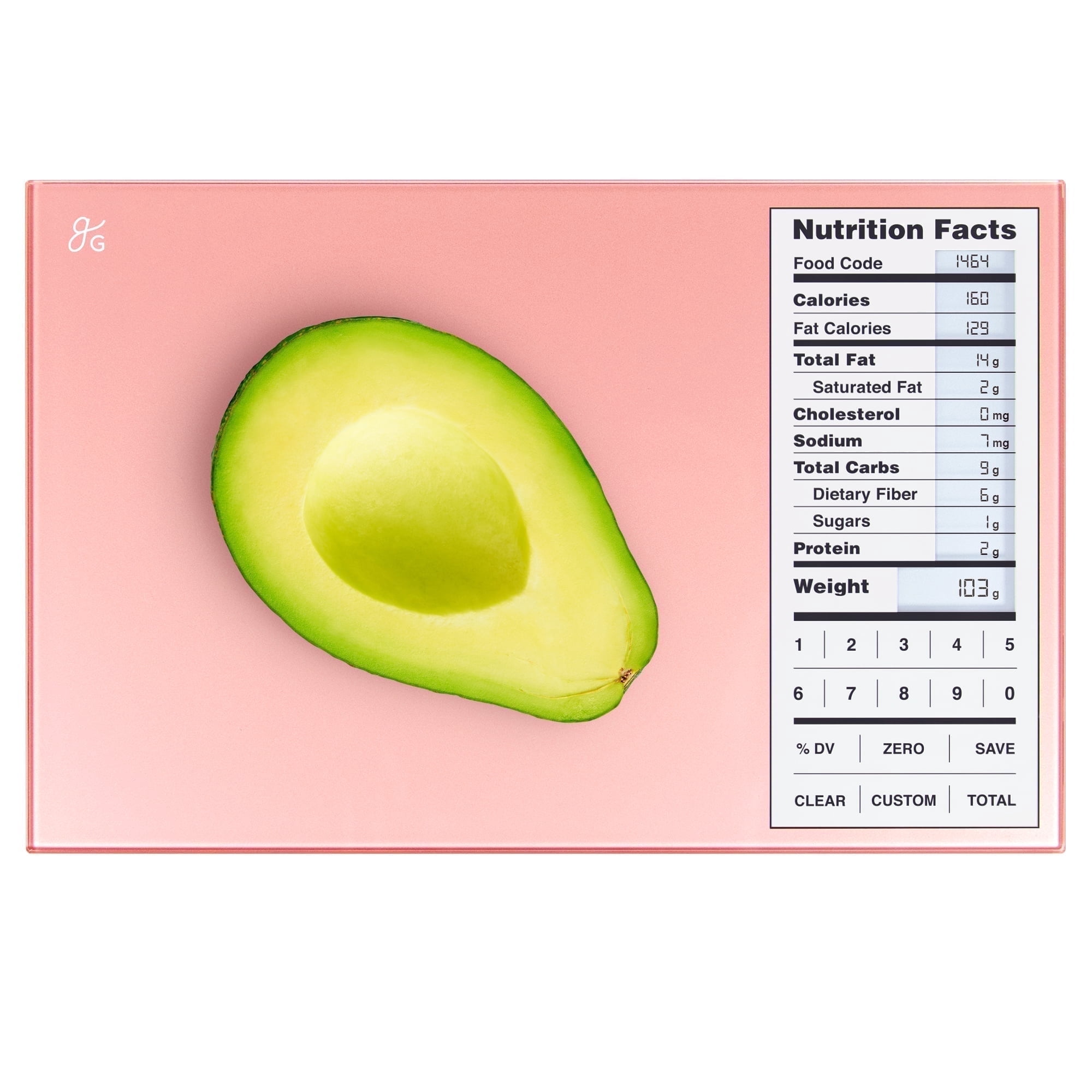 Greater Goods Digital Nutrition Scale with Glass Surface, Pink