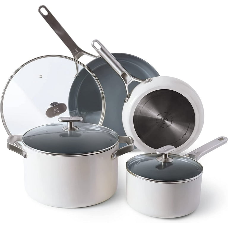 Cook + Create Nonstick Cookware Sets 10-Piece / Gray