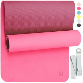 UMINEUX Extra Wide Yoga Mat 1/4 Thickness TPE Yoga Mats Non Slip, Pink