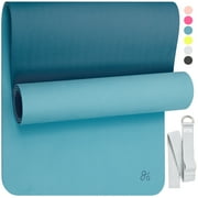 Greater Goods Professional Yoga Mat; Exercise Mat for Fitness, Balance, and Stability; An Extra Large, Extra Thick, Non Slip Mat; Free Carrying Strap Included; Designed in St. Louis (Deep Sky Blue)