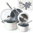 thumbnail image 1 of Greater Goods Savvy Ceramic Nonstick Cookware Set, 10 Piece Kit (Birch White), 1 of 13