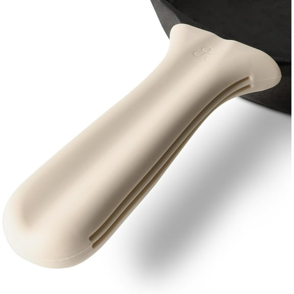 Greater Goods Silicone Handle Cover for gG 10-inch & 12-inch Cast Iron Skillet and Griddle, Birch White