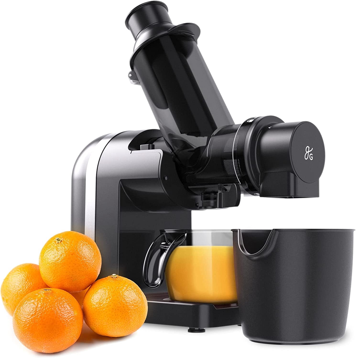 Greater Goods Cold Press Juicer - Slow Masticating Juicer Extractor, Onyx Black