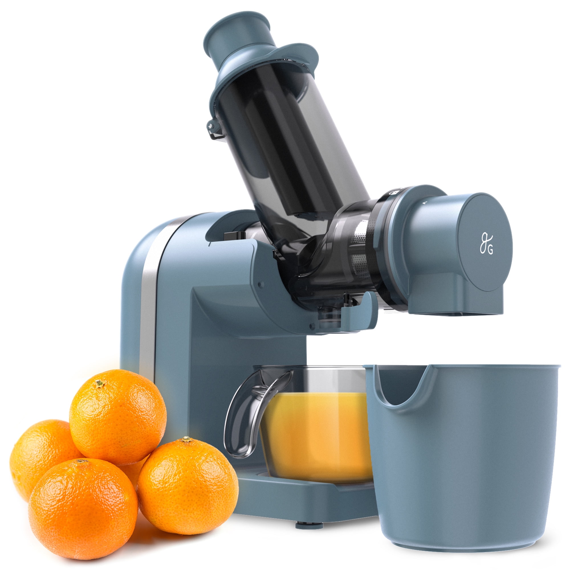 Greater Goods Slow Masticating Cold Press Juicer Machine, A Powerful Juice Extractor for Healthy and Delicious Fruit and Vegetable Juices, Stone Blue